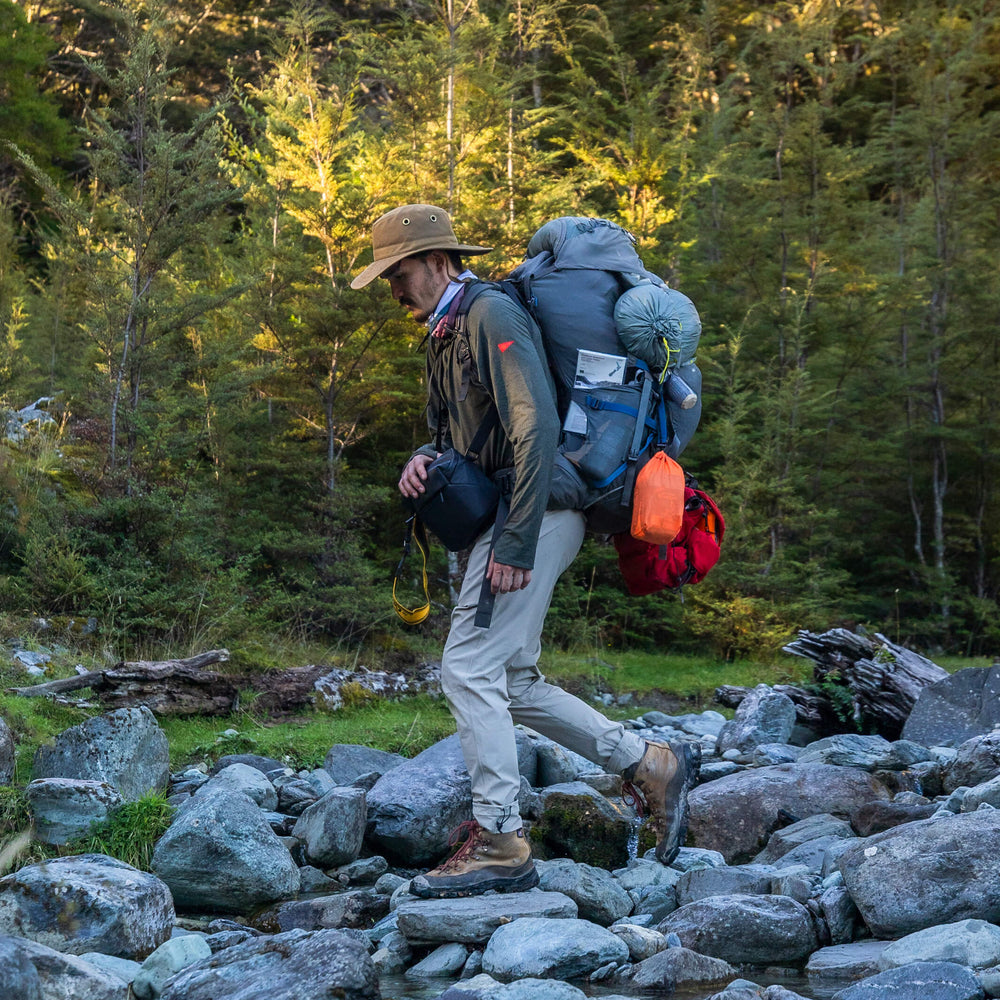 Color:Heather Thyme-Adapt Long Sleeve Hooded UPF Shirt -alt