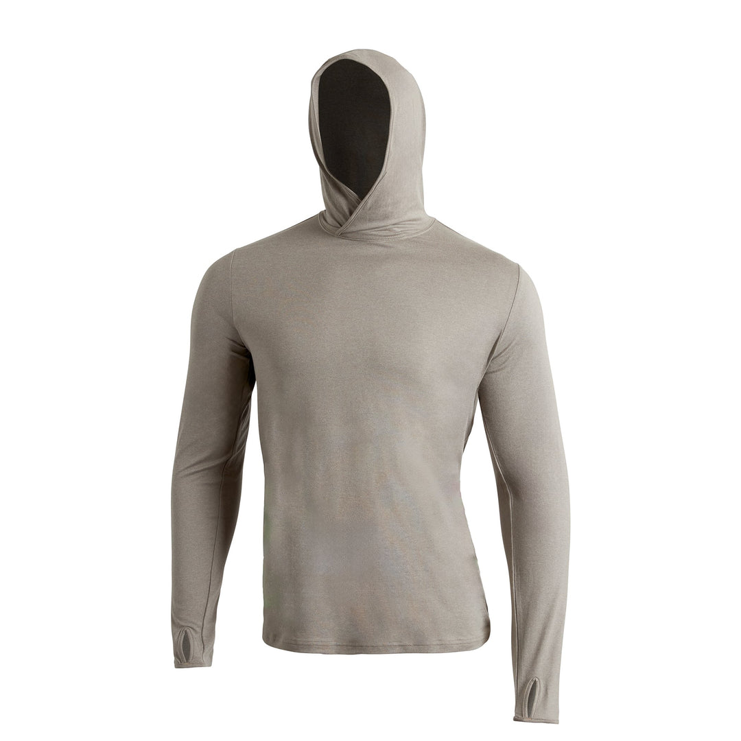 Color:Heather Vintage Khaki-Adapt Long Sleeve Hooded UPF Shirt