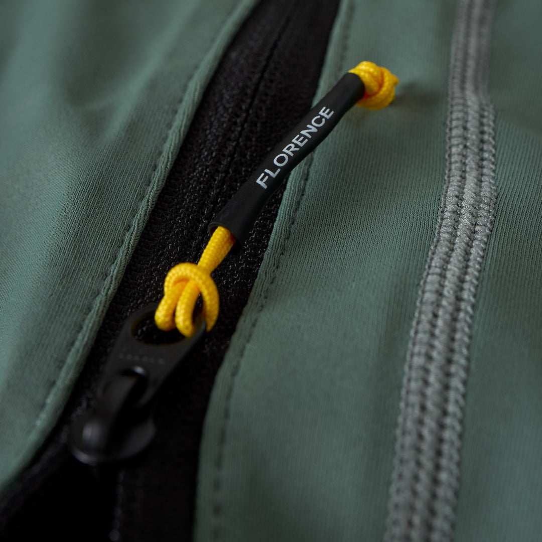 Color:Dark Sage-Florence Long Sleeve Utility Pocket Hooded Rashguard