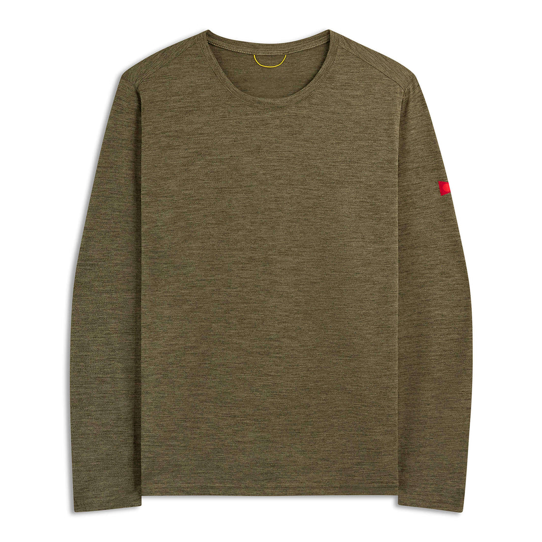 Color:Heather Burnt Olive-Florence Airtex Long Sleeve Shirt