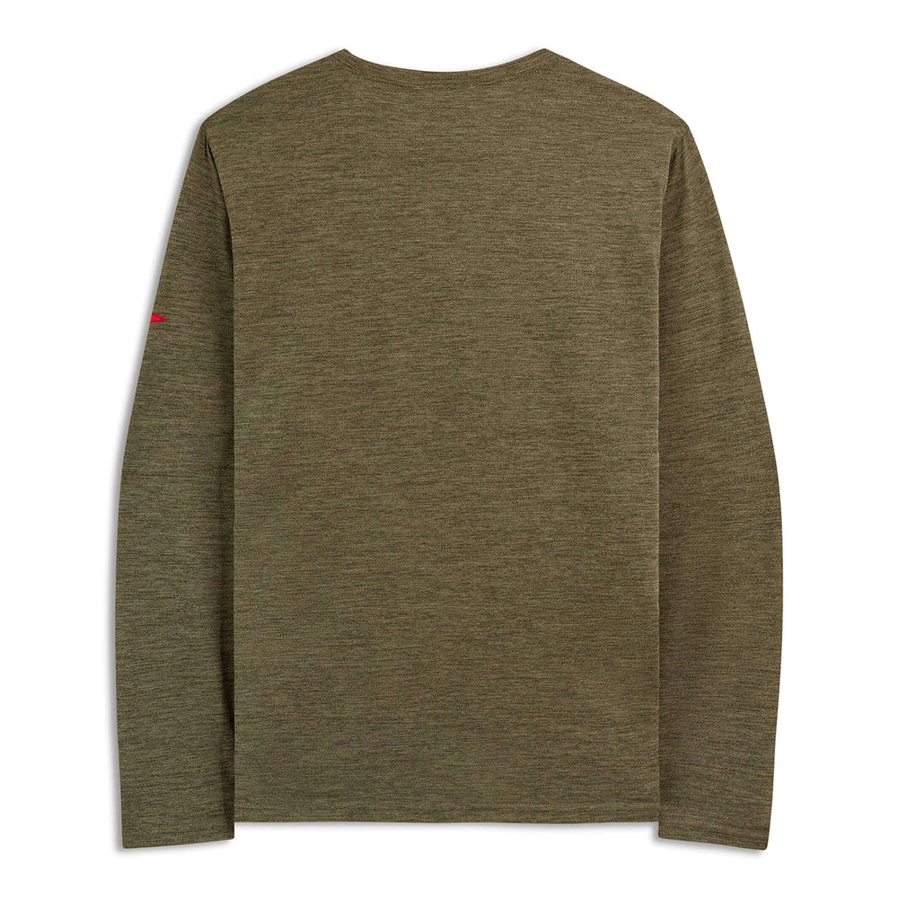 Color:Heather Burnt Olive-Florence Airtex Long Sleeve Shirt -alt