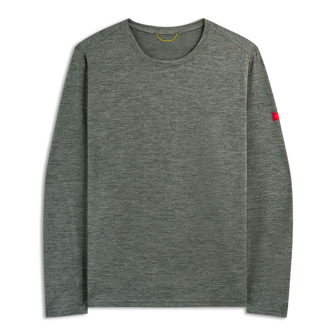 Color:Heather Dark Sage-Florence Airtex Long Sleeve Shirt