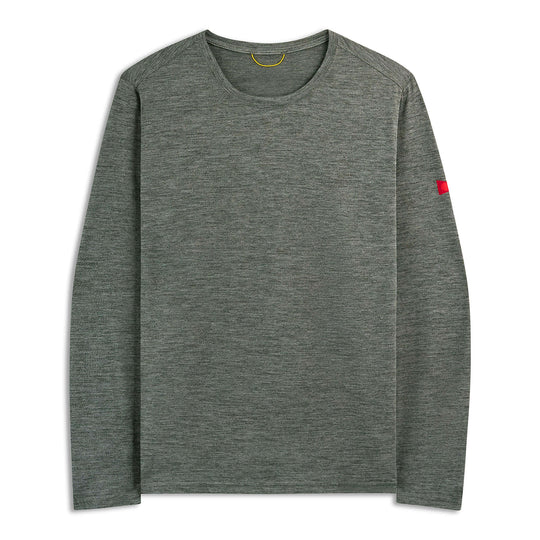Color:Heather Dark Sage-Florence Airtex Long Sleeve Shirt