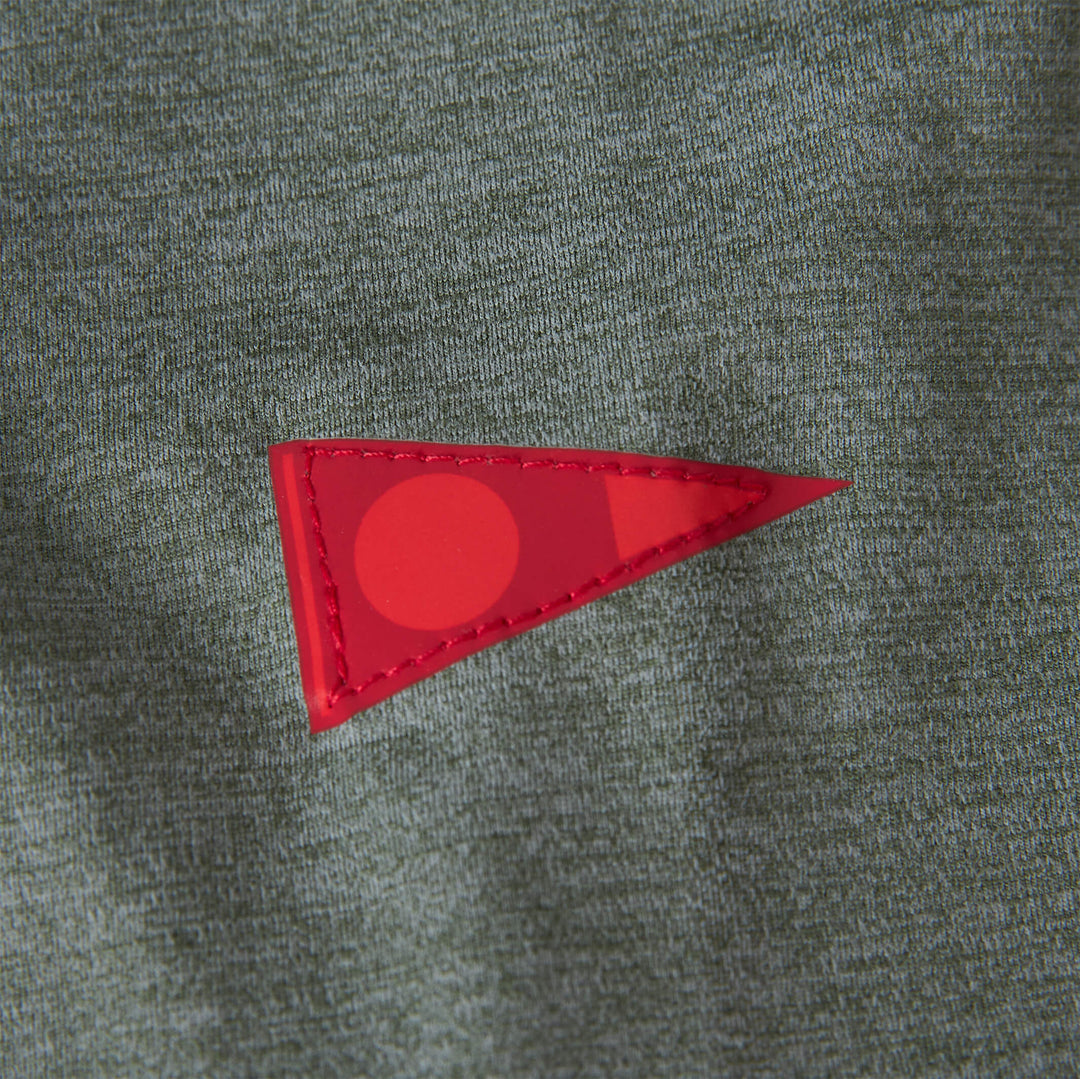 Color:Heather Dark Sage-Florence Airtex Long Sleeve Shirt