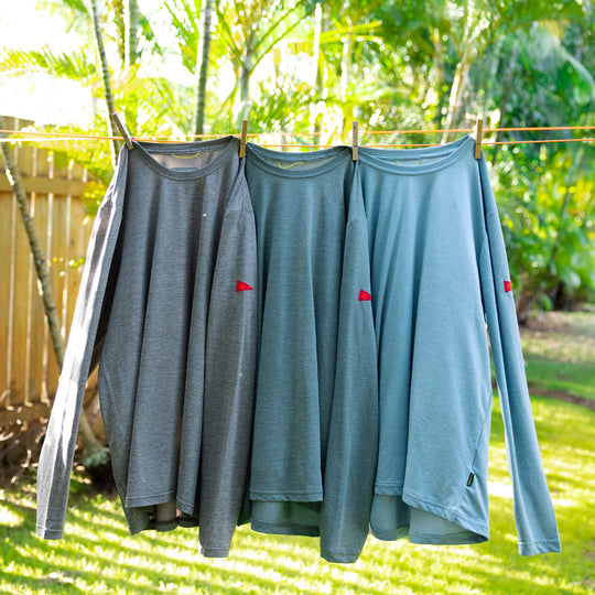 Color:Heather Light Sea Blue-Florence Airtex Long Sleeve Shirt