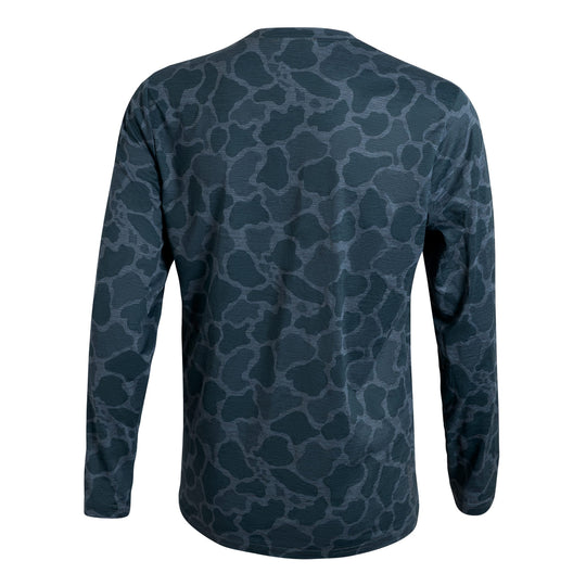 Color:Heather Light Sea Blue Camo-Florence Airtex Long Sleeve Shirt -alt