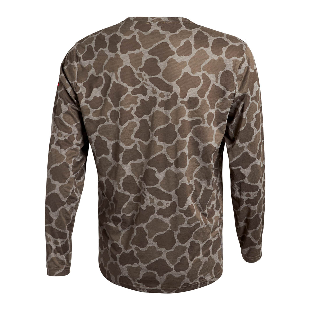Color:Heather Tan Camo-Florence Airtex Long Sleeve Shirt -alt