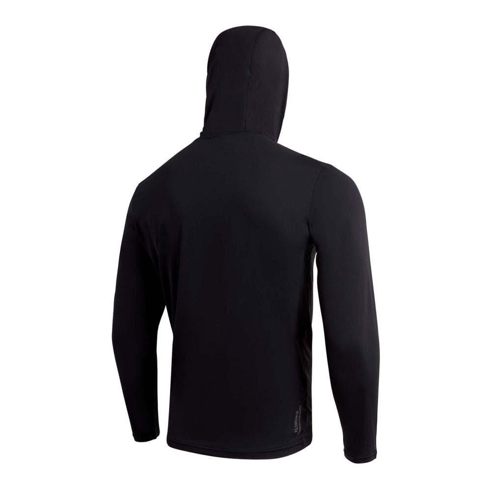 Color:Black-Florence Airtex Long Sleeve Hooded Shirt -alt