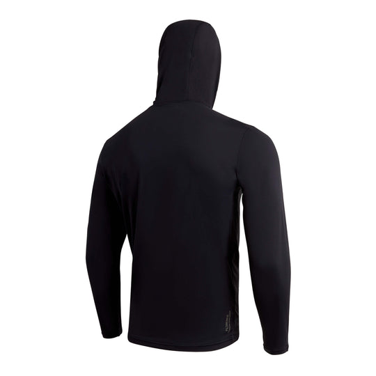 Color:Black-Florence Airtex Long Sleeve Hooded Shirt -alt