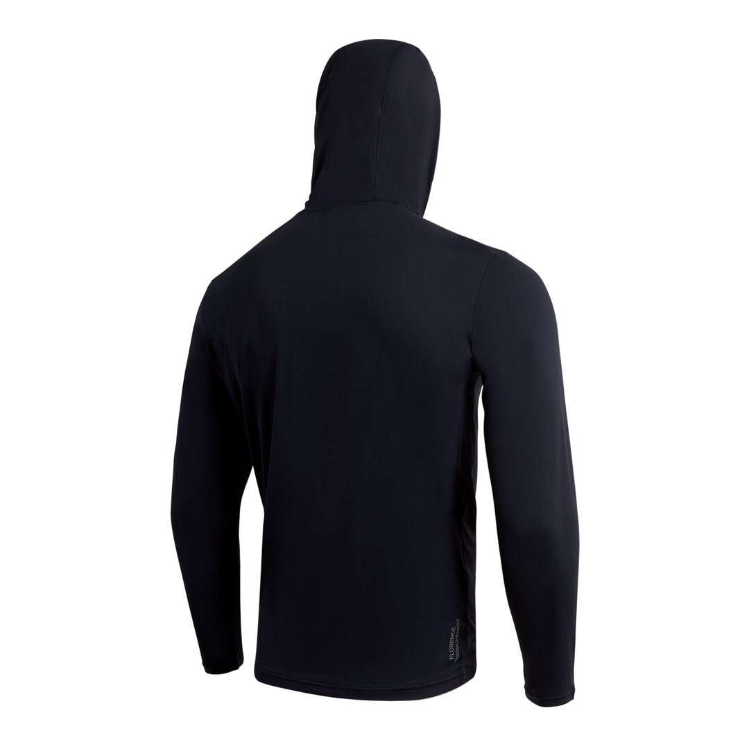 Color:Department Navy-Florence Airtex Long Sleeve Hooded Shirt -alt