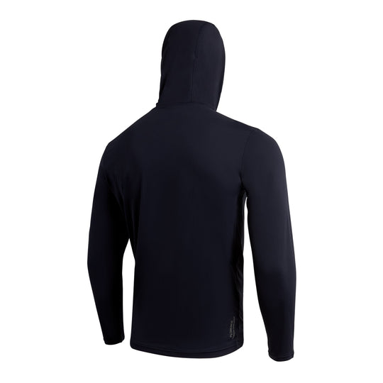 Color:Department Navy-Florence Airtex Long Sleeve Hooded Shirt -alt