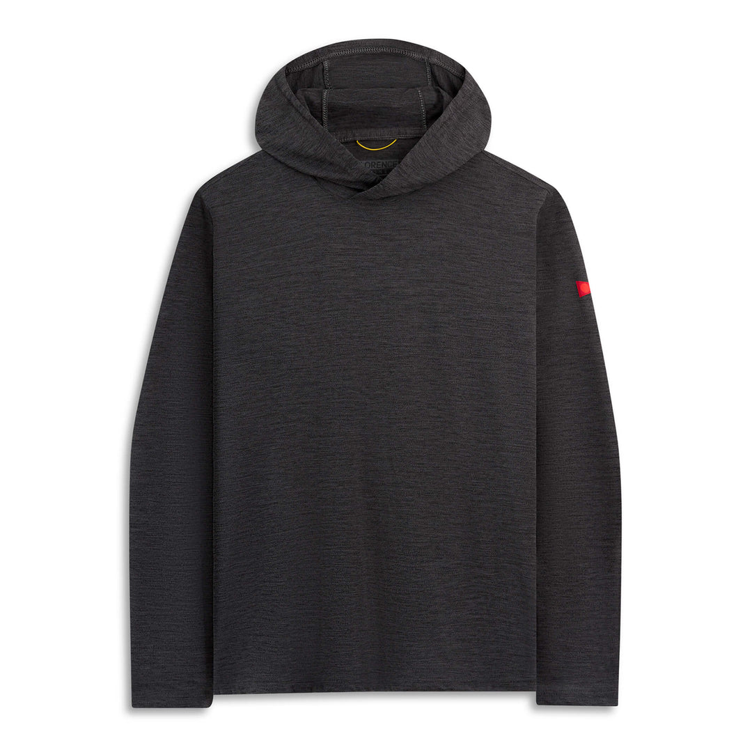Color:Heather Charcoal-Florence Airtex Long Sleeve Hooded Shirt