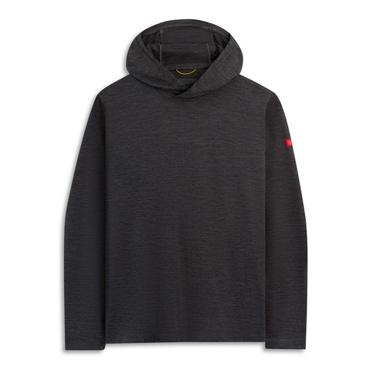 Color:Heather Charcoal-Florence Airtex Long Sleeve Hooded Shirt
