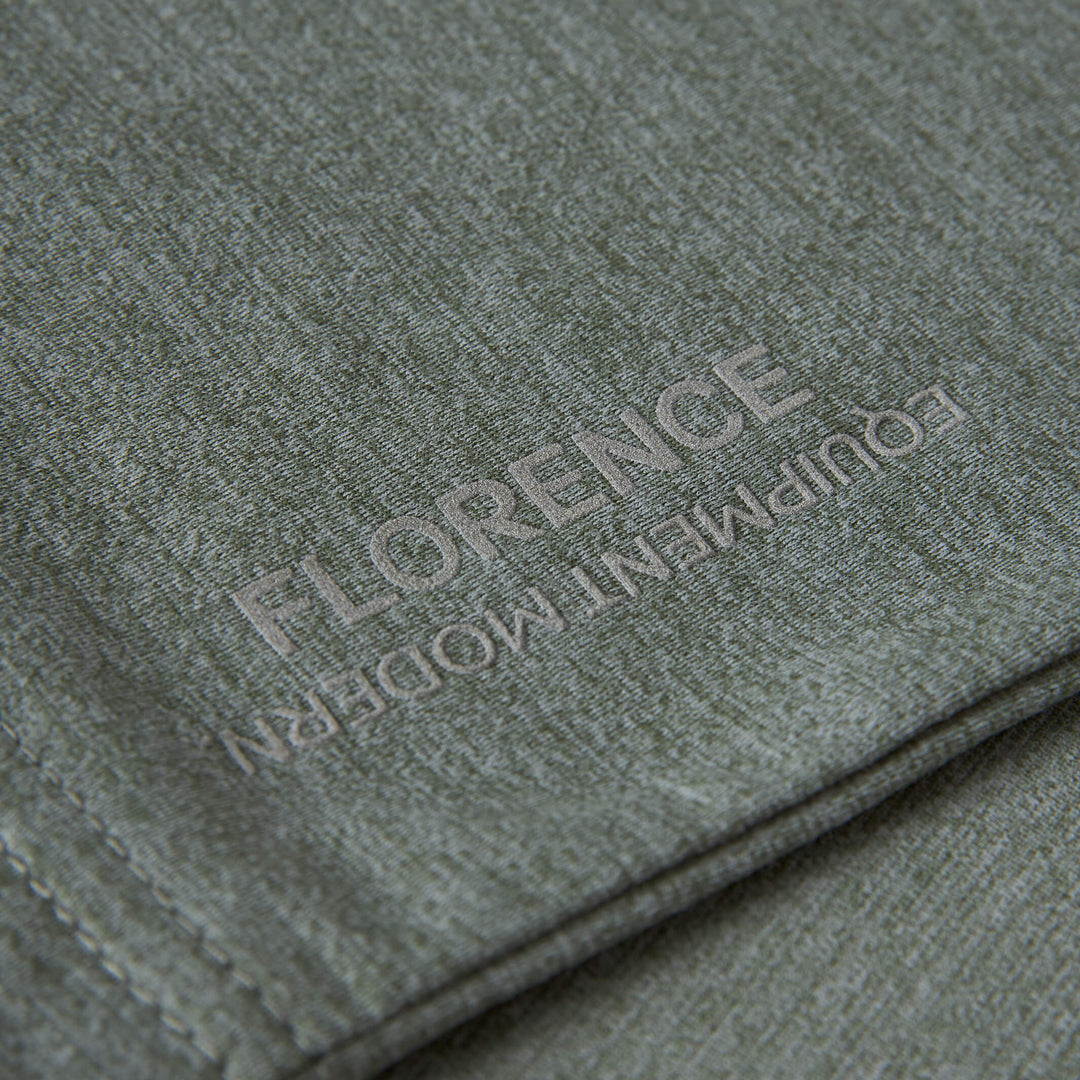 Color:Heather Dark Sage-Florence Airtex Long Sleeve Hooded Shirt