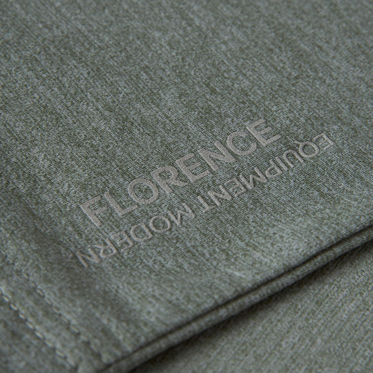 Color:Heather Dark Sage-Florence Airtex Long Sleeve Hooded Shirt