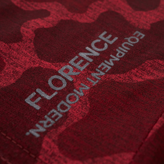 Color:Heather Maroon Camo-Florence Airtex Long Sleeve Hooded Shirt
