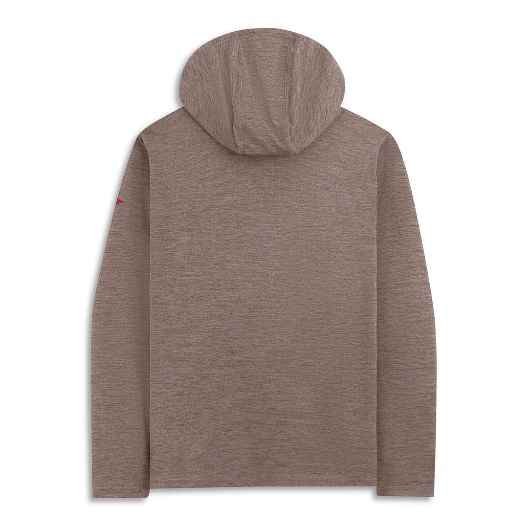 Color:Heather Pumice-Florence Airtex Long Sleeve Hooded Shirt -alt