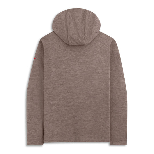 Color:Heather Pumice-Florence Airtex Long Sleeve Hooded Shirt -alt