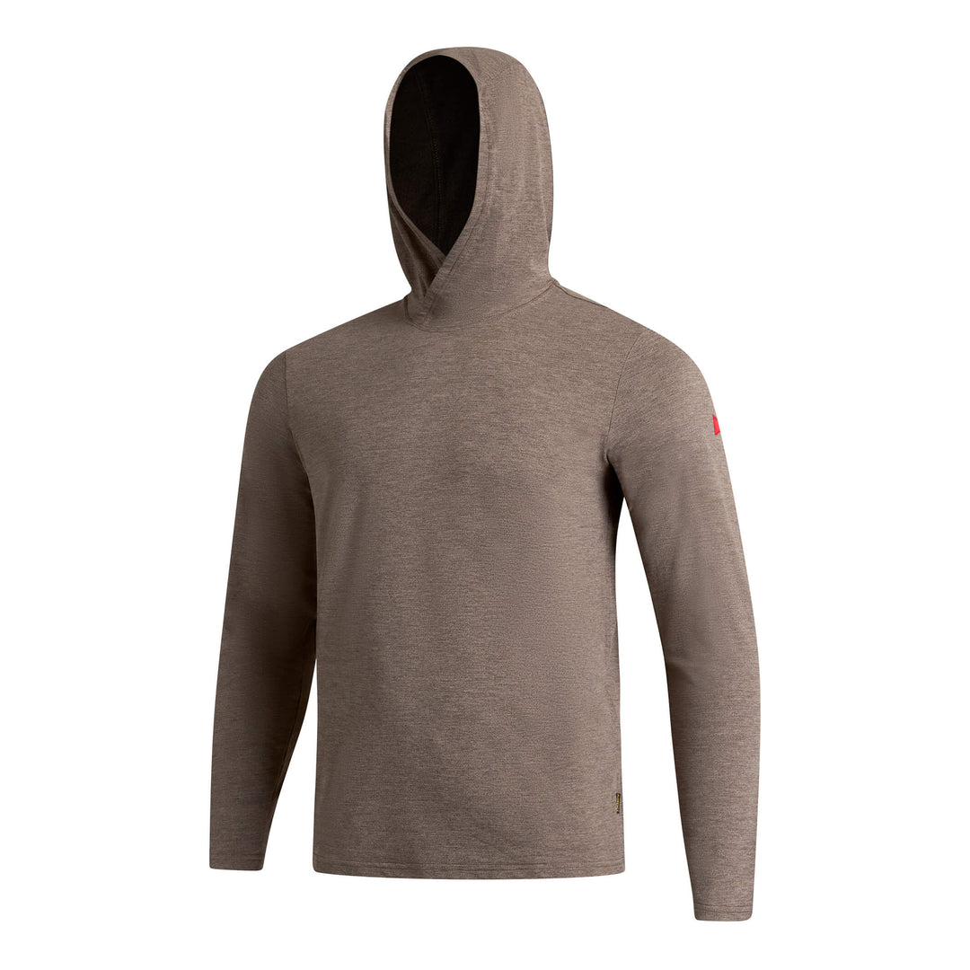 Color:Heather Pumice-Florence Airtex Long Sleeve Hooded Shirt