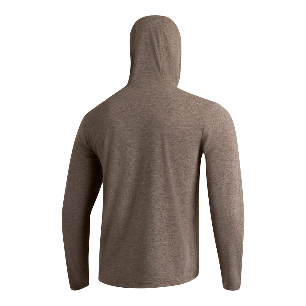 Color:Heather Pumice-Florence Airtex Long Sleeve Hooded Shirt -alt
