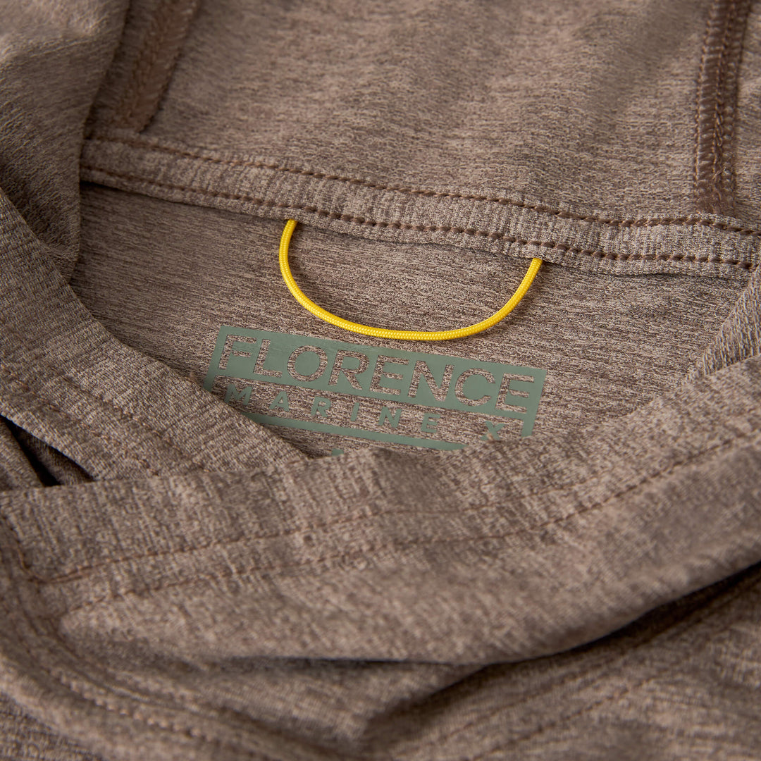 Color:Heather Pumice-Florence Airtex Long Sleeve Hooded Shirt