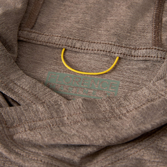 Color:Heather Pumice-Florence Airtex Long Sleeve Hooded Shirt