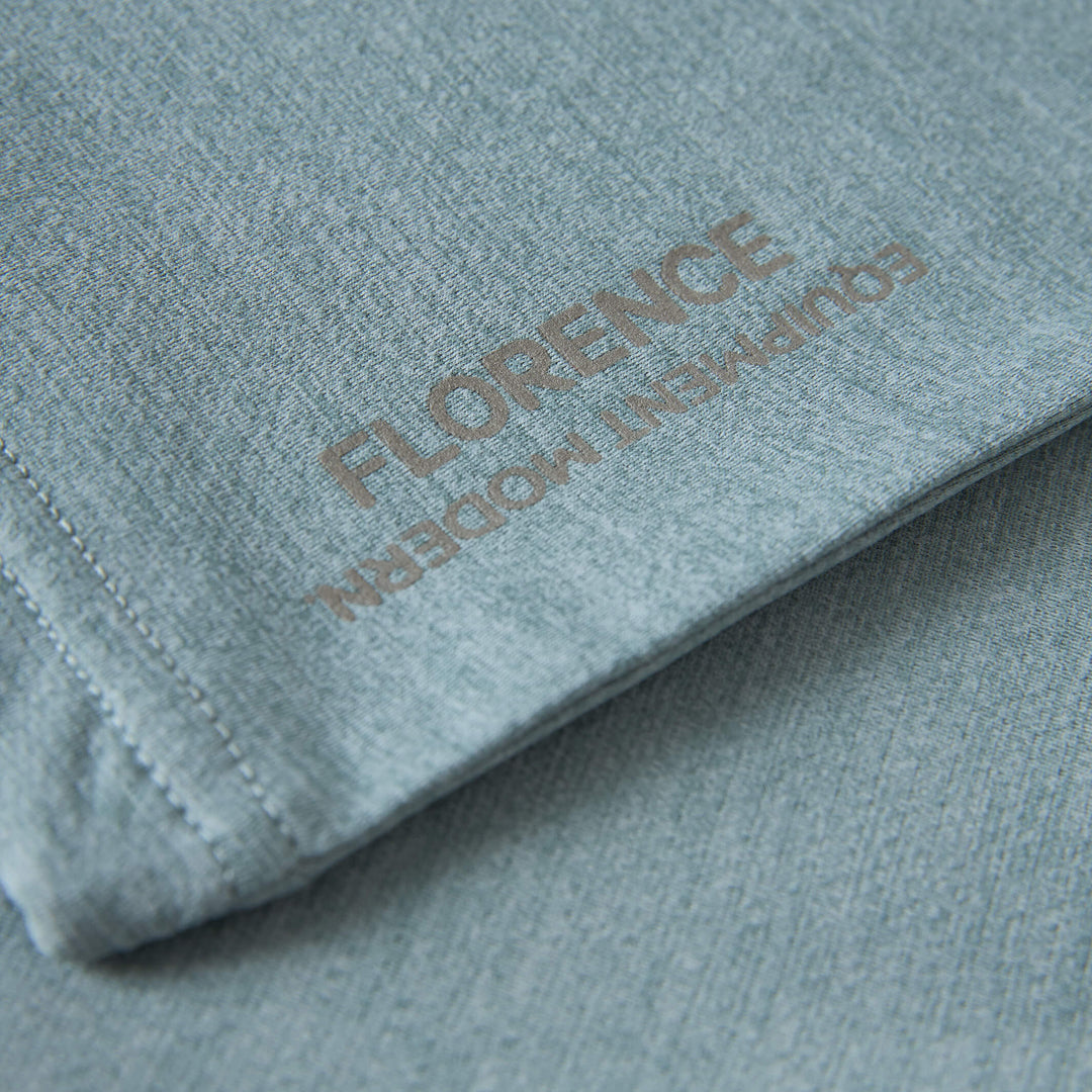 Color:Heather Light Sea Blue-Florence Airtex Long Sleeve Hooded Shirt