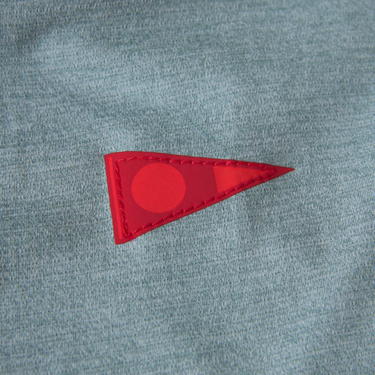 Color:Heather Light Sea Blue-Florence Airtex Long Sleeve Hooded Shirt