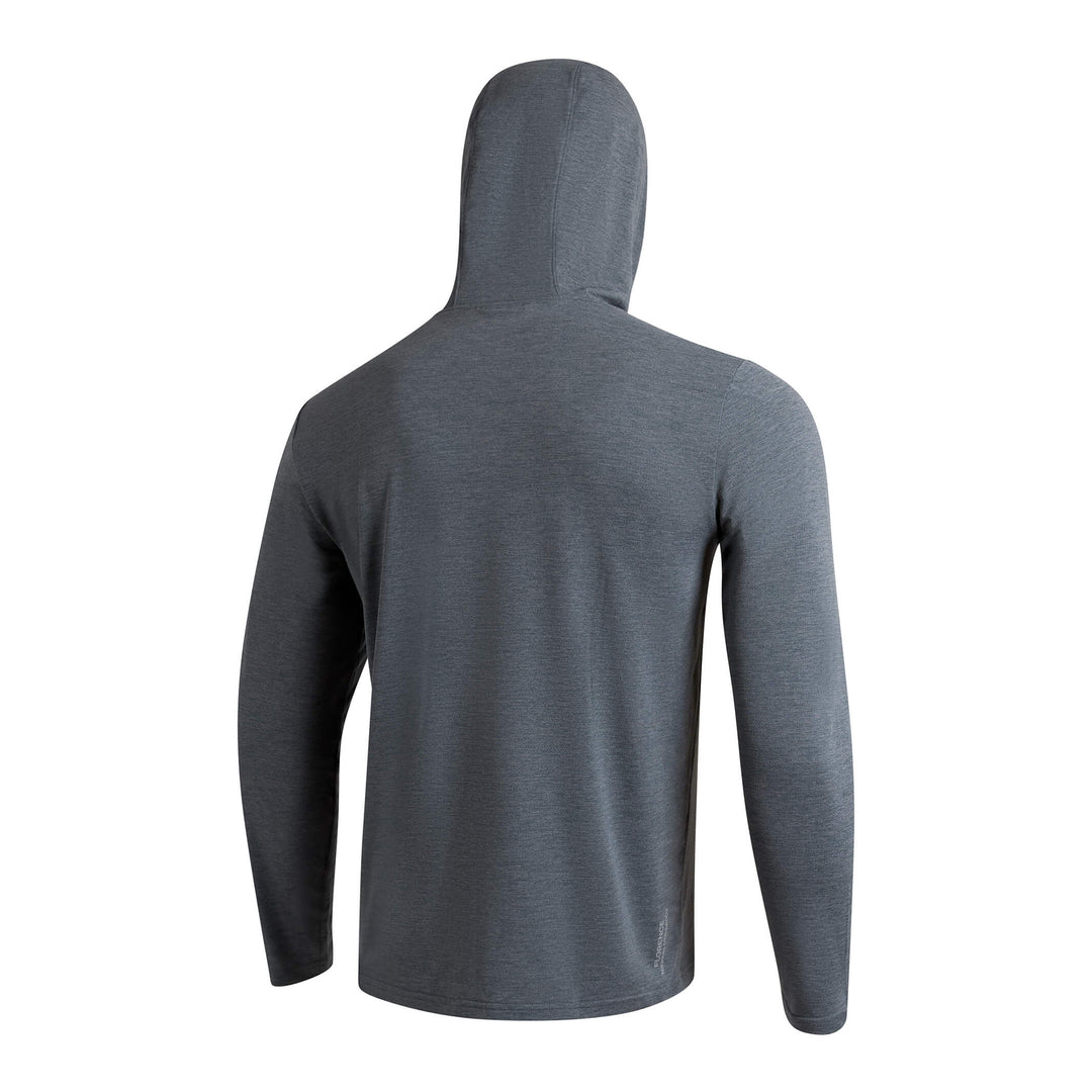 Color:Heather Storm-Florence Airtex Long Sleeve Hooded Shirt