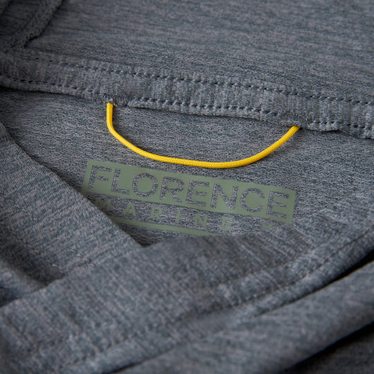 Color:Heather Storm-Florence Airtex Long Sleeve Hooded Shirt