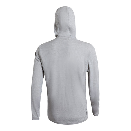 Color:Light Heather Grey-Florence Airtex Long Sleeve Hooded Shirt