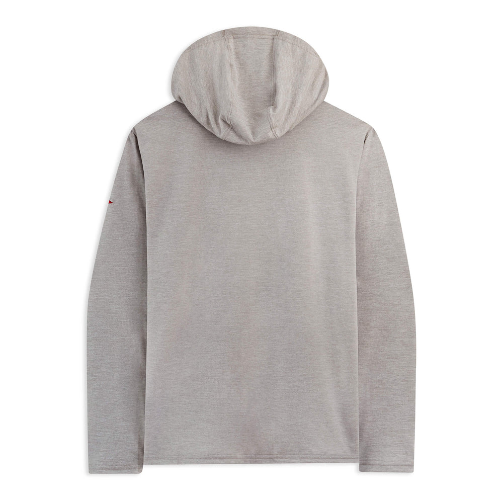 Color:Light Heather Grey-Florence Airtex Long Sleeve Hooded Shirt -alt