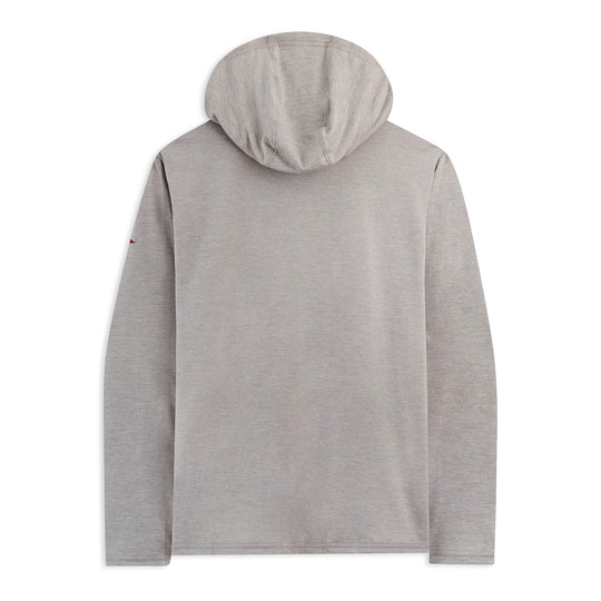 Color:Light Heather Grey-Florence Airtex Long Sleeve Hooded Shirt -alt