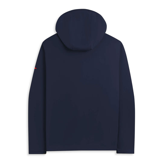 Color:Navy-Florence Airtex Long Sleeve Hooded Shirt -alt