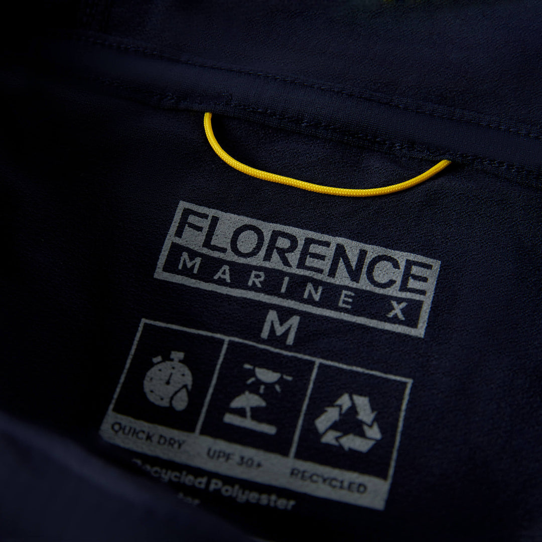 Color:Navy-Florence Airtex Long Sleeve Hooded Shirt