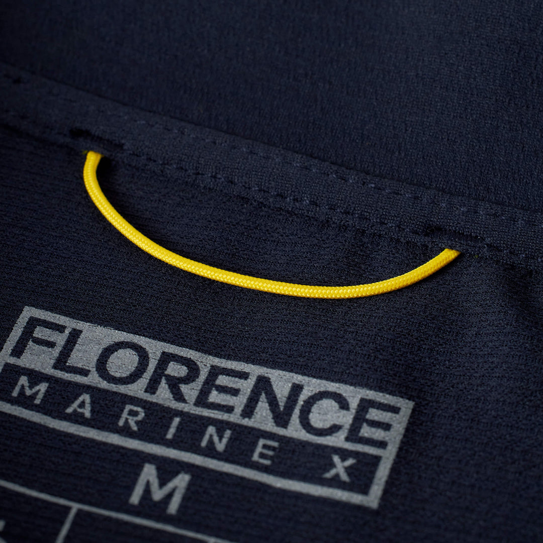 Color:Navy-Florence Airtex Long Sleeve Hooded Shirt