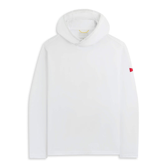 Color:White-Florence Airtex Long Sleeve Hooded Shirt