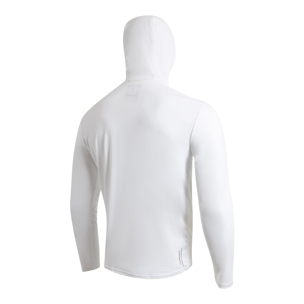Color:White-Florence Airtex Long Sleeve Hooded Shirt -alt