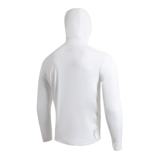 Color:White-Florence Airtex Long Sleeve Hooded Shirt -alt