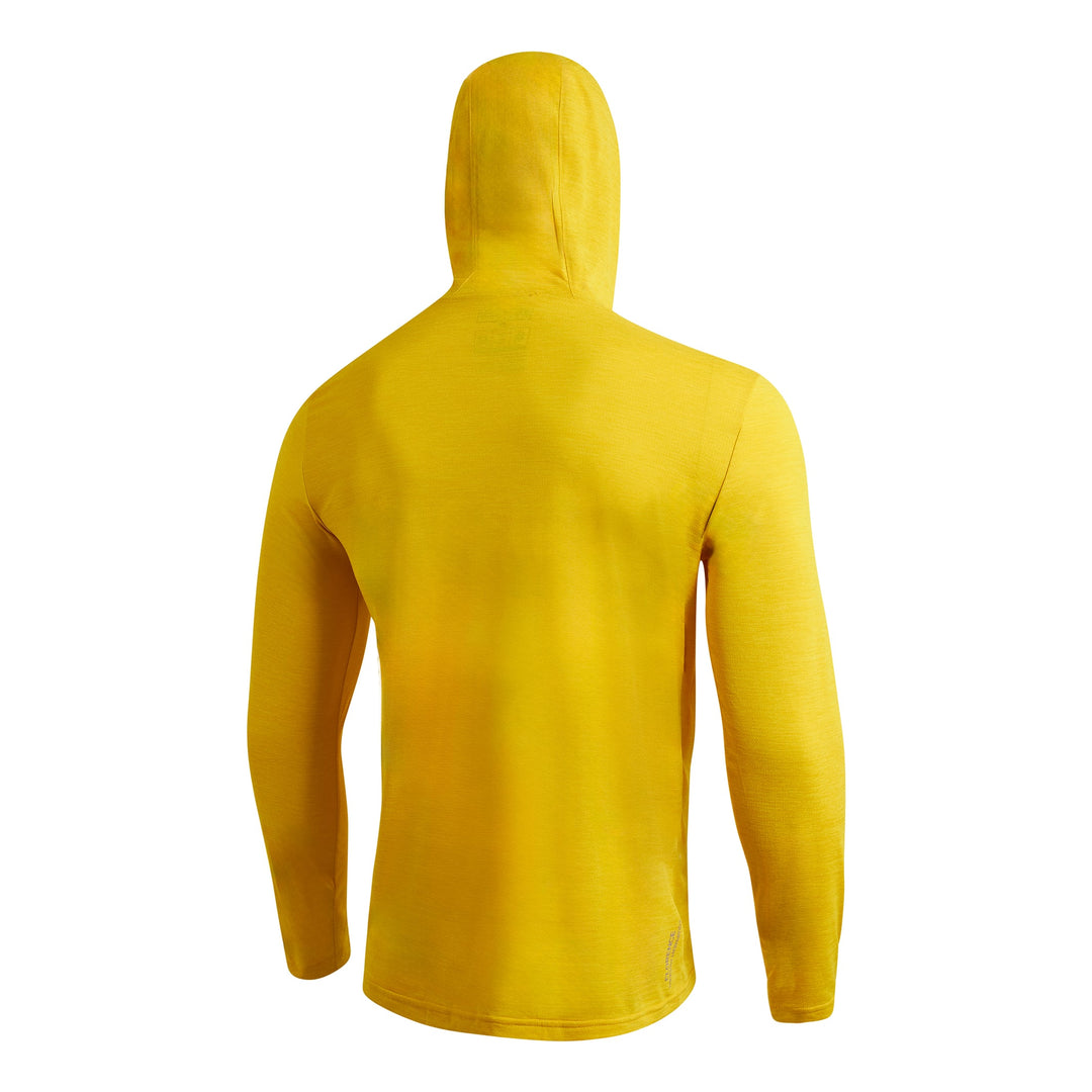 Color:Yellow-Florence Airtex Long Sleeve Hooded Shirt -alt