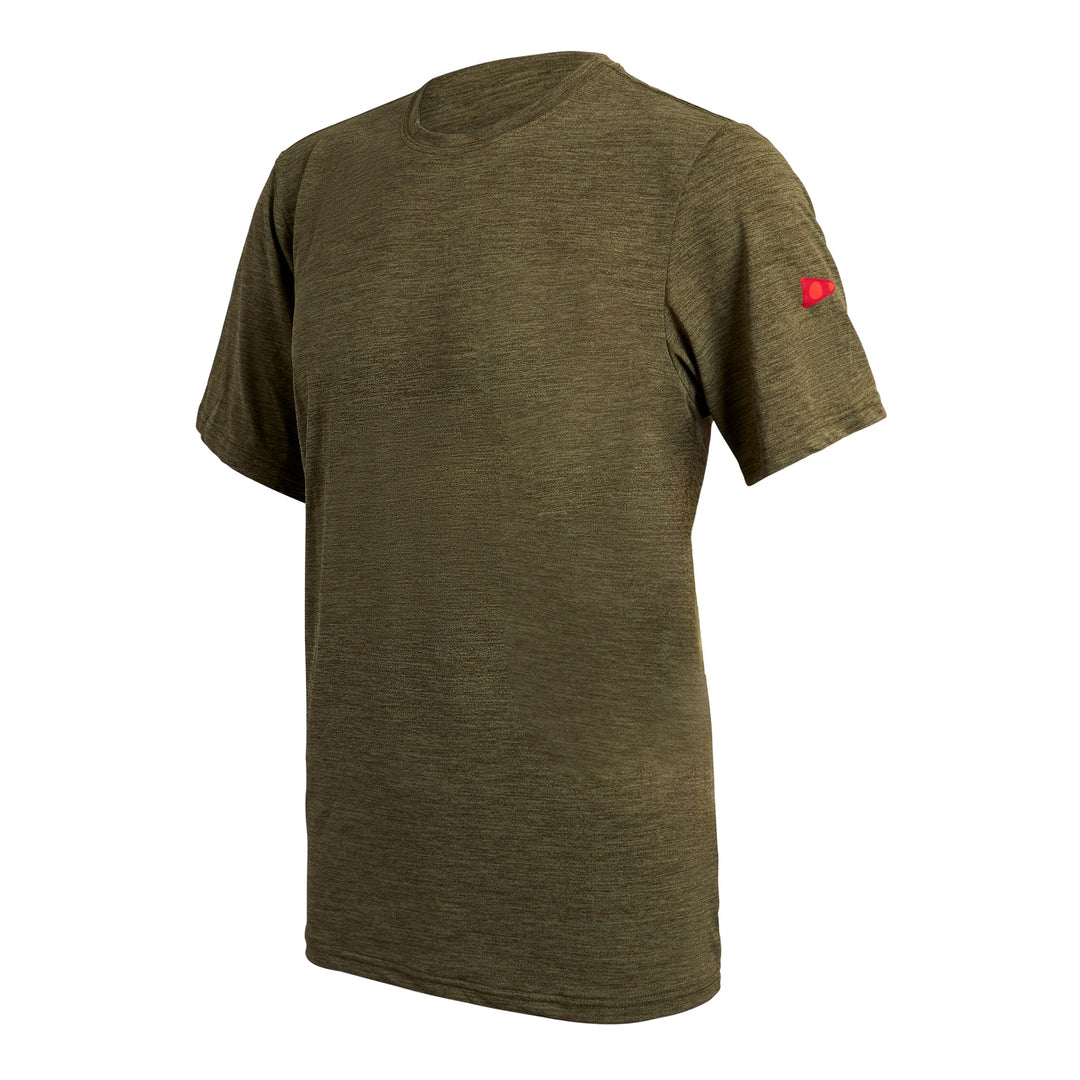 Color:Heather Burnt Olive-Florence Airtex Short Sleeve Shirt
