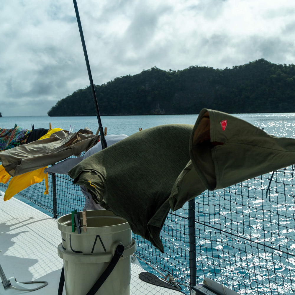 Color:Heather Burnt Olive-Florence Airtex Short Sleeve Shirt -alt