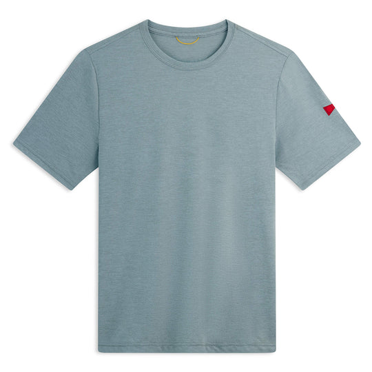 Color:Heather Light Sea Blue-Florence Airtex Short Sleeve Shirt 
