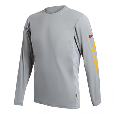 Color:Light Grey-Florence Sun Pro Logo Long Sleeve UPF Shirt