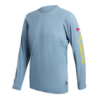 Color:Steel Blue-Florence Sun Pro Logo Long Sleeve UPF Shirt