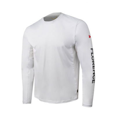 Color:White-Florence Sun Pro Logo Long Sleeve UPF Shirt