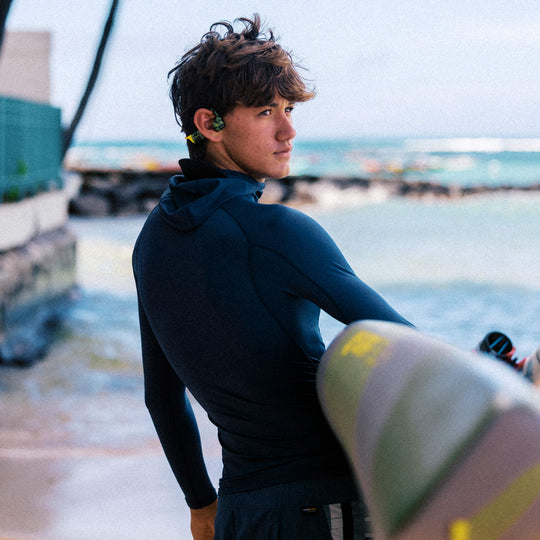 Color:Dark Navy-Florence Marine X Long Sleeve Hooded Rashguard