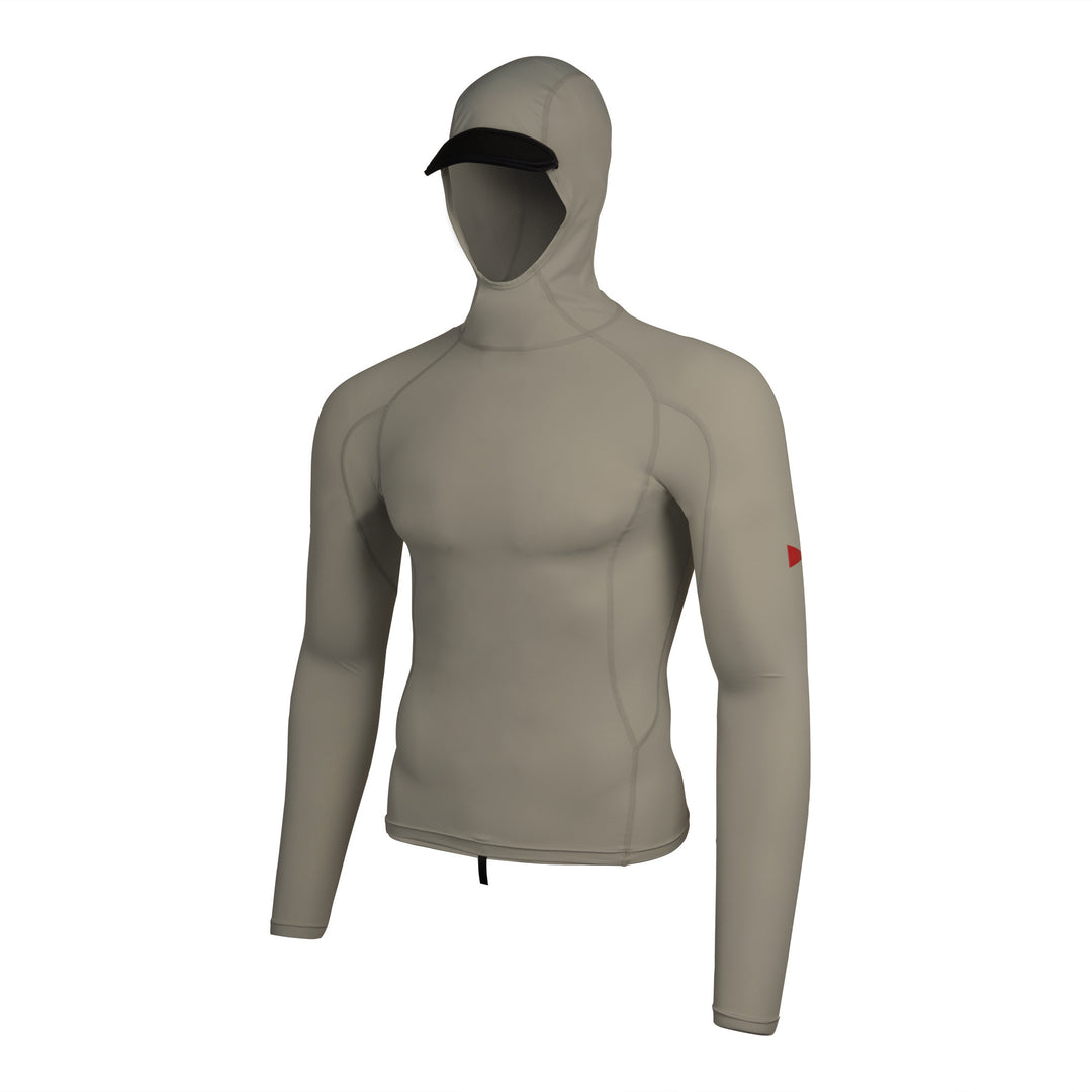 Color:Moss Grey-Florence Marine X Long Sleeve Hooded Rashguard