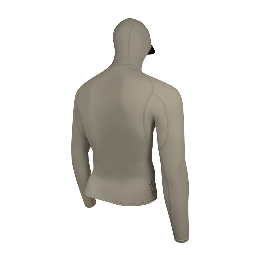 Color:Moss Grey-Florence Marine X Long Sleeve Hooded Rashguard -alt
