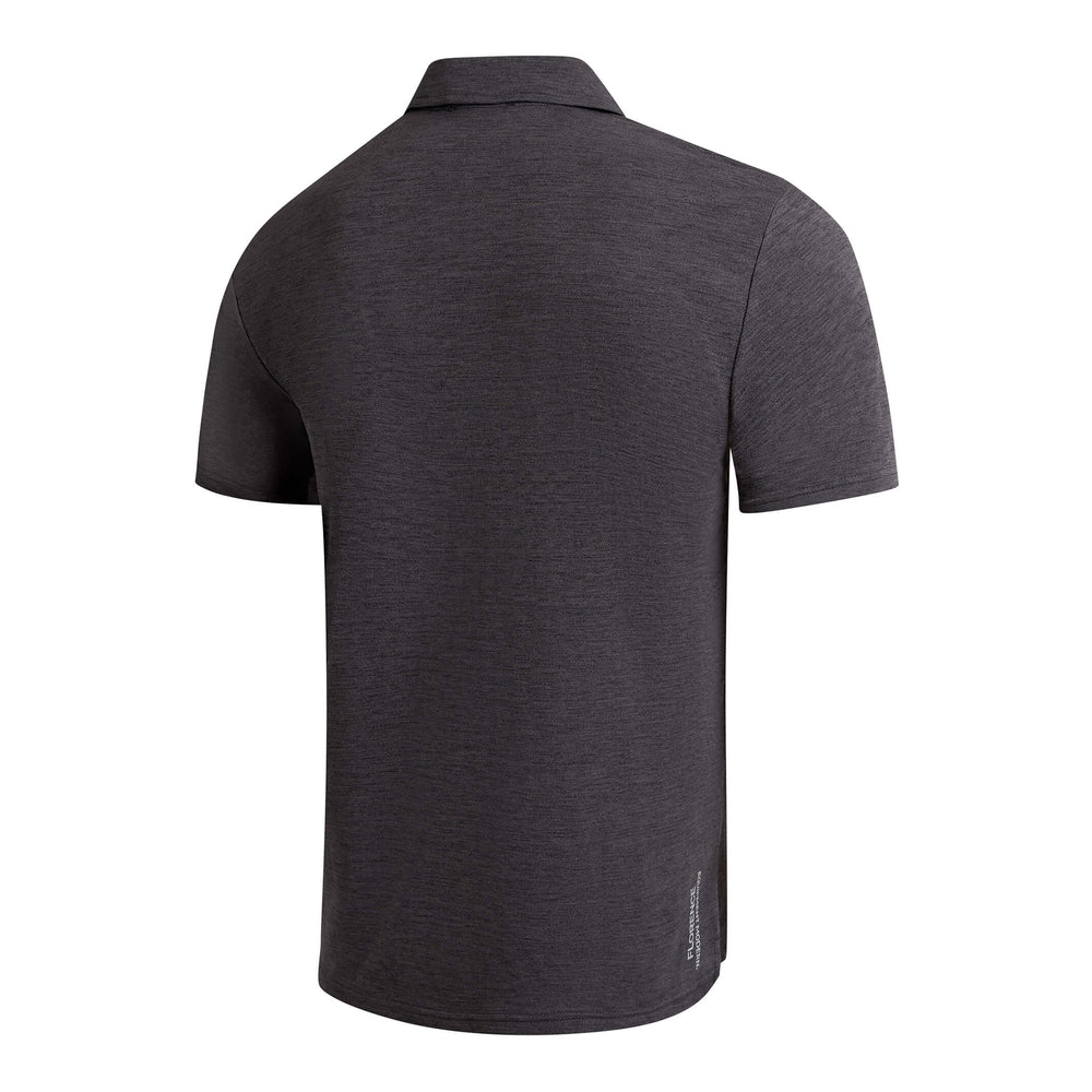 Color:Heather Charcoal-Florence Airtex Collared Short Sleeve Shirt -alt
